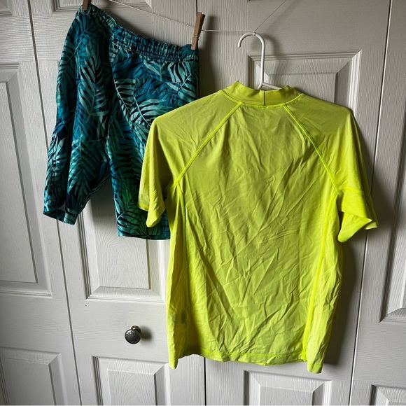 boys, swim trunk and rash, guard set, Lands' End - Picture 4 of 5